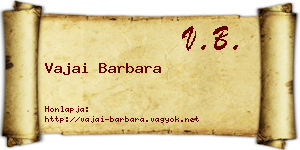 Vajai Barbara névjegykártya